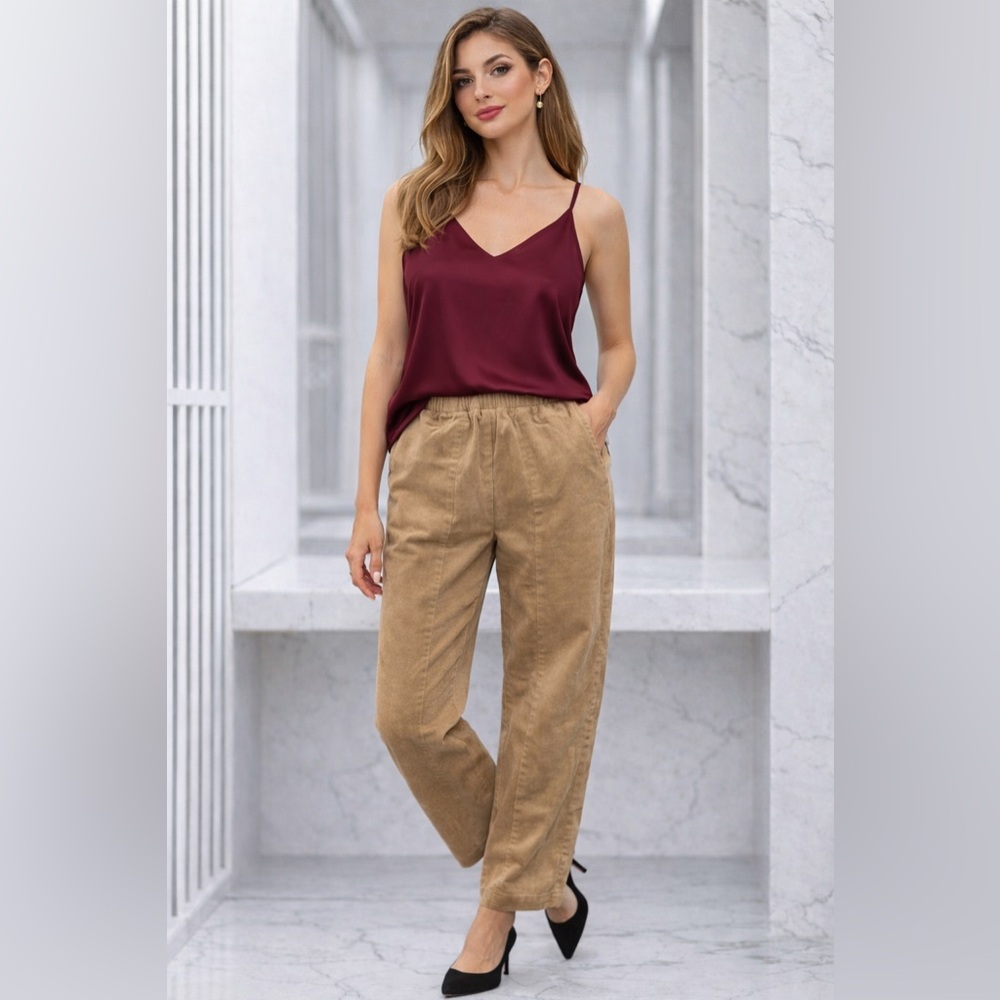 Doe & Rae Corduroy Stretch Waist Pants NWOT